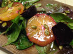 Roasted Beet Salad with Oranges and Cottingham Greens
